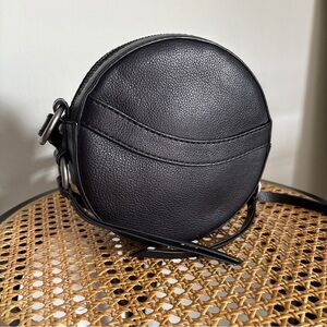 Frye Black Leather Circle Bag